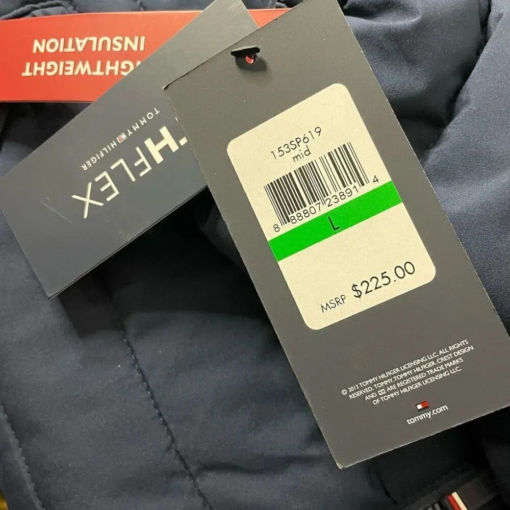 New! Tommy Hilfiger| Mens Jacket| Comfort Bi-Stretch|Lightweight insulation| Zip